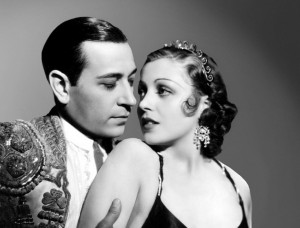 Picture of actor and actress George Raft and Frances Drake Dancing